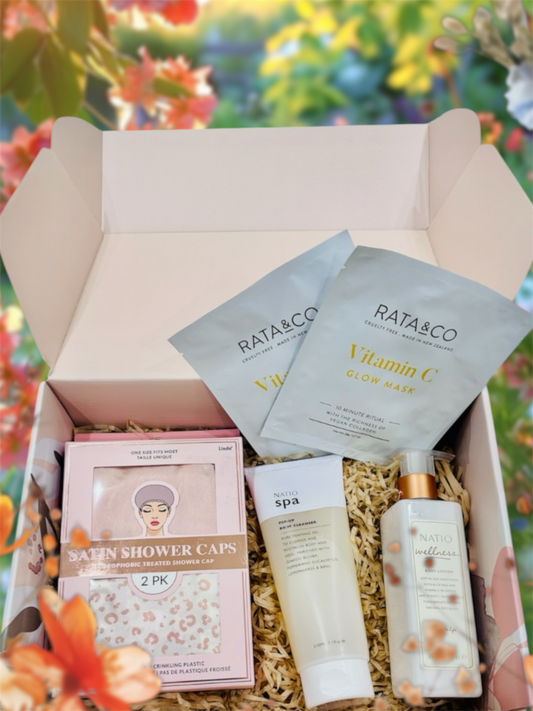 Relaxation package with Natio spa products for glowing skin and wellness